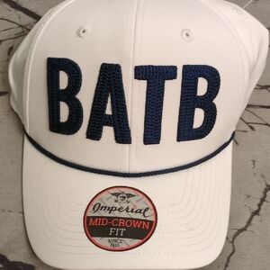 Imperial White and Blue Mid-Crown Hat